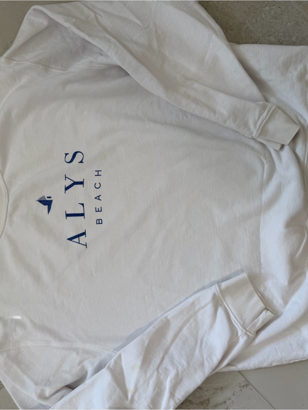 ALYS Beach White Crewneck Sweatshirt